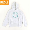ディーゼル(DIESEL JUNIOR)ジュニア 訳あり パーカー ホワイト系 プリント柄 プルオーバー (サイズ/8Y)*bk0022