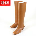 ディーゼル(DIESEL)レディース 訳あり ブーツ ブラウン系 レザー使い (サイズ/37)*bl2020