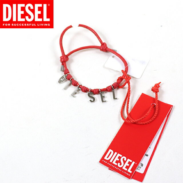 ディーゼル ブレスレット（レディース） ディーゼル（DIESEL）レディース 訳あり ブレスレット レッド系 　調節不可 （サイズ/UNI）*bl3035