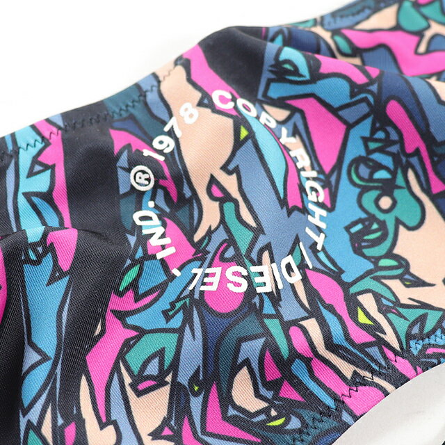 ディーゼル（DIESEL）レディース 訳あり 水着 ブラック系 　ロゴプリント （サイズ/S）*bl3045