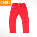 ディーゼル ジョグジーンズ（DIESEL BABY JOGG JEANS）ベビー 訳あり パンツ レッド系 　スキニー 修理必要品 （サイズ/18-）*ck0046