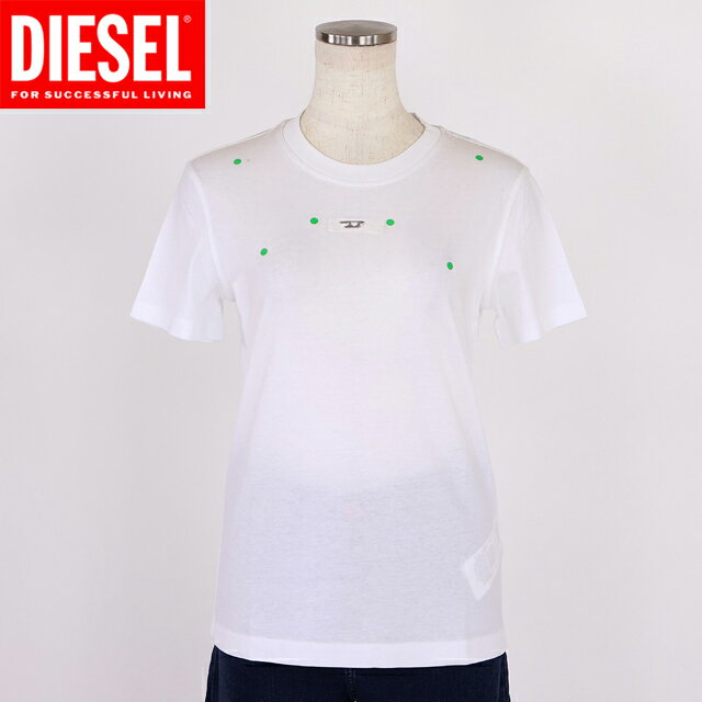 樂天商城 - ディーゼル（DIESEL）レディース 訳あり 半袖Tシャツ ホワイト系 T-REG　Dモチーフポイント半袖Tシャツ （サイズ/XS/L）*cl0024