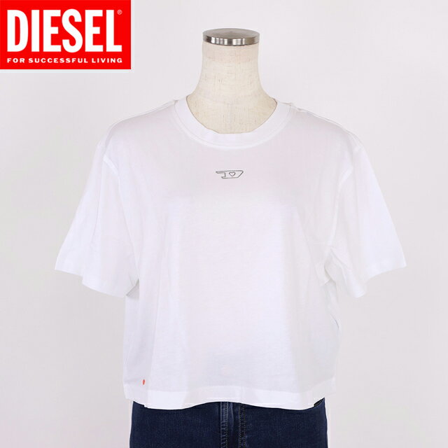 樂天商城 - ディーゼル（DIESEL）レディース 訳あり 半袖Tシャツ ホワイト系 T-REG Dポイントオーバーサイズ半袖Tシャツ （サイズ/L）*cl0032