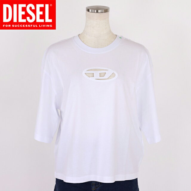 樂天商城 - ディーゼル（DIESEL）レディース 訳あり 半袖Tシャツ ホワイト系 T-ROWY Dカットアウト半袖オーバーTシャツ （サイズ/XS）*cl0033