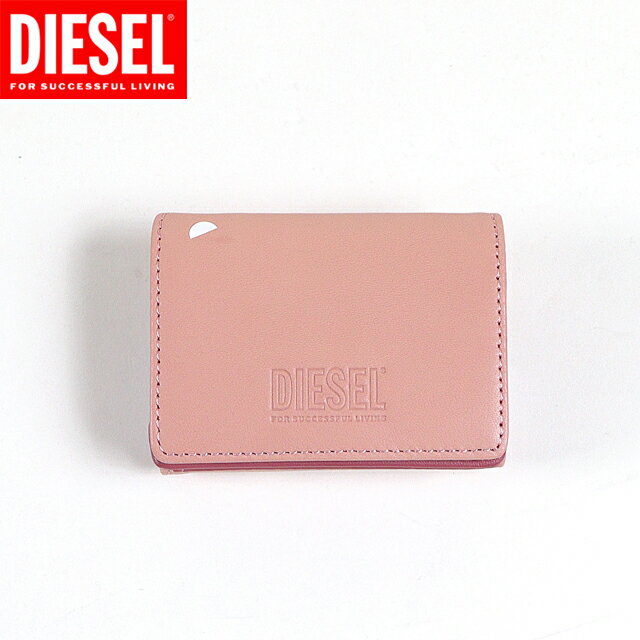 ディーゼル 財布（レディース） ディーゼル（DIESEL）レディース 訳あり 二つ折り財布（小銭入れあり） ピンク系 　ロゴ刻印　三つ折り （サイズ/UNI）*cl3029