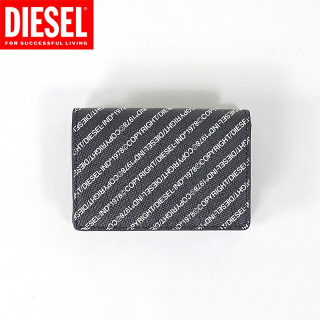 ディーゼル 財布（レディース） ディーゼル（DIESEL）レディース 訳あり 二つ折り財布（小銭入れあり） ブラック系 　三つ折り　ロゴプリント （サイズ/UNI）*cl3043