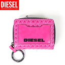 ディーゼル 財布（レディース） ディーゼル（DIESEL）レディース 訳あり 二つ折り財布（小銭入れあり） ピンク系 　チャーム付き （サイズ/UNI）*cl3050