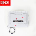 ディーゼル（DIESEL）レディース 訳あり 二つ折り財布（小銭入れあり） ホワイト系 　レザー使い チャーム付き （サイズ/UNI）*cl3051