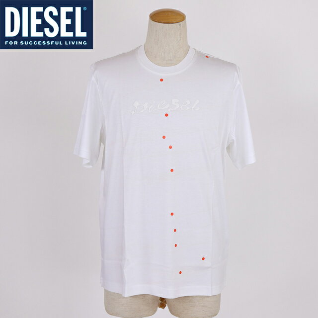 乐天商城 - ディーゼル（DIESEL）メンズ 訳あり Tシャツ 半袖 ホワイト系 T-MADJUST-K2 ロゴポイント半袖Tシャツ （サイズ/M/XL）*cm0010