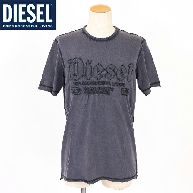 乐天商城 - ディーゼル（DIESEL）メンズ 訳あり Tシャツ 半袖 ブラック系 T-RAWJUST ロゴ刺繍半袖Tシャツ （サイズ/S/M/L/XL/XXL）*cm0016
