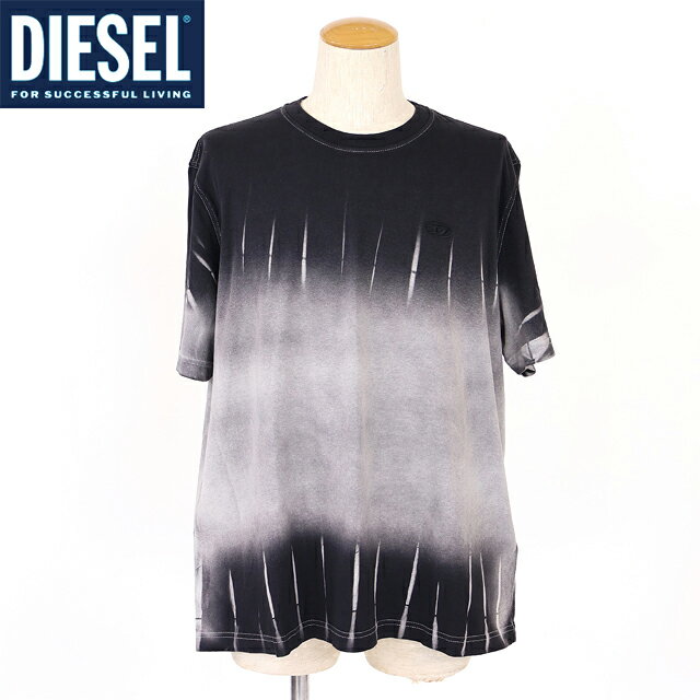 乐天商城 - ディーゼル（DIESEL）メンズ 訳あり Tシャツ 半袖 ブラック系 T-ADJUST R21 D刺繍ポイントグラデ半袖Tシャツ （サイズ/XL）*cm0030