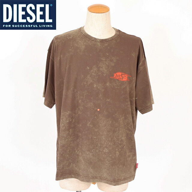 樂天商城 - ディーゼル（DIESEL）メンズ 訳あり Tシャツ 半袖 ブラウン系 T-BOXT-Q8 ロゴプリントヴィンテージ風半袖Tシャツ （サイズ/M）*cm0035