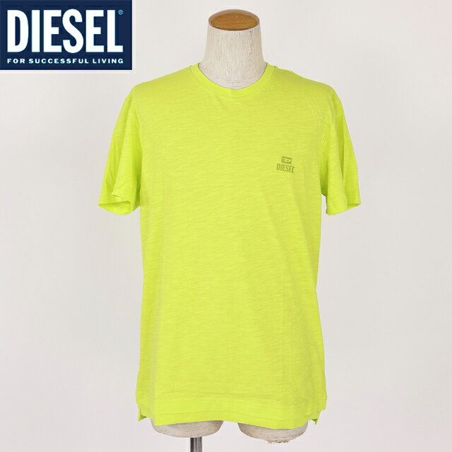 樂天商城 - ディーゼル（DIESEL）メンズ 訳あり Tシャツ 半袖 イエロー系 T-RONNIE-HD ロゴラバーポイント半袖Tシャツ （サイズ/L）*cm0036