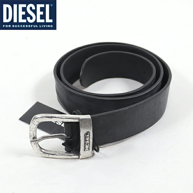 ディーゼル（DIESEL）メンズ 訳あり ベルト ブラック系 　レザー使い （サイズ/95）*cm3030