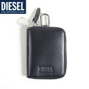 レザー ディーゼル（DIESEL）メンズ 訳あり キーケース ブラック系 　レザー使い ラウンドジップ （サイズ/UNI）*cm3118