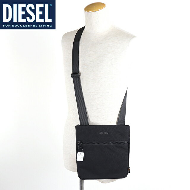 ディーゼル ショルダーバッグ メンズ ディーゼル（DIESEL）メンズ 訳あり ショルダーバッグ ブラック系 　サコッシュ ロゴプレート付き （サイズ/UNI）*cm3213