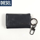 ディーゼル（DIESEL）メンズ 訳あり キーケース ブラック系 　レザー使い ロゴプレート （サイズ/UNI）*cm3230