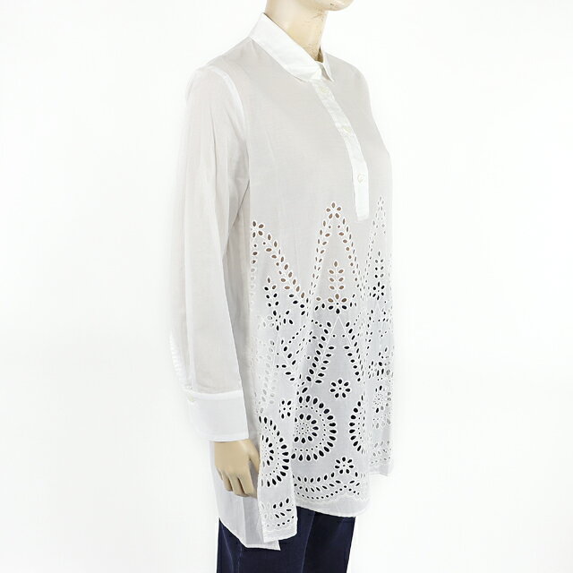セラビボー（C'est la Vie Beau）レディース 長袖ブラウス ホワイト系 　刺繍柄 （サイズ/9）*cv0046