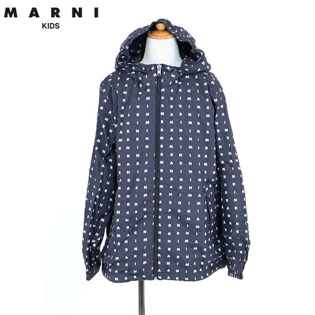 マルニ(MARNI KID)キッズ 訳あり ジャケット ブラック系 総ロゴプリント (サイズ/10Y)*dd0002
