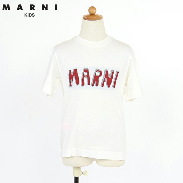 マルニ(MARNI KID)キッズ 訳あり Tシャツ ホワイト系 ロゴデザインTシャツ (サイズ/4Y)*dd0011