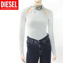 ディーゼル(DIESEL)レディース 訳あり オールインワン グレー系 ボディスーツ 首にロゴプレート イタリア製 (サイズ/XS)*dl0023