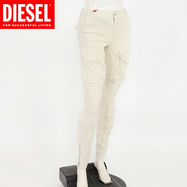 ディーゼル（DIESEL）レディース 訳あり ロングパンツ ホワイト系 　P-LAN カーゴジョガーパンツ （サ..