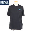 ディーゼル(DIESEL)メンズ 訳あり Tシャツ 半袖 ブラック系 胸元発泡ロゴプリント (サイズ/M)*dm0016