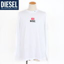 ディーゼル(DIESEL)メンズ 訳あり Tシャツ 長袖 ホワイト系 ロゴプリント (サイズ/L)*dm0022
