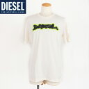 ディーゼル(DIESEL)メンズ 訳あり Tシャツ 半袖 ホワイト系 発泡プリント (サイズ/XS)*dm0028