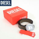 ディーゼル(DIESEL)レディース 訳あり ベルト カーキ系 使用不可品 Dバックルレザーベルト イタリア製 (サイズ/85)*dm3009