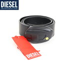 ディーゼル(DIESEL)レディース 訳あり ベルト ブラック系 Dバックルレザーベルト イタリア製 (サイズ/85)*dm3010