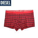 ディーゼル(DIESEL)レディース 訳あり ボクサーパンツ インナー・下着 レッド系 総柄プリント切替 (サイズ/L)*dm3020