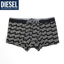 ディーゼル(DIESEL)レディース 訳あり ボクサーパンツ インナー・下着 ブラック系 ロゴ総柄プリント切替 (サイズ/M)*dm3021