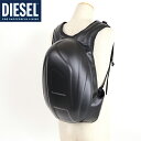 ディーゼル(DIESEL)メンズ 訳あり リュック・デイパック ブラック系 レザーコクーンパックバック 13インチ対応 (サイズ/UNI)*dm3027