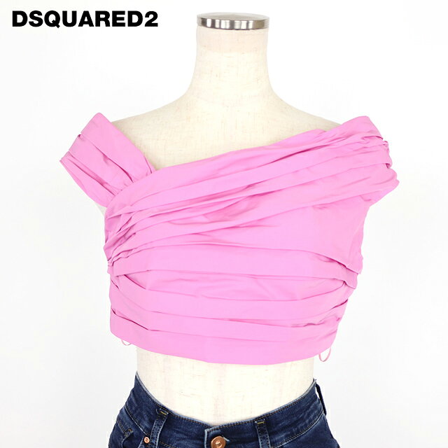 樂天商城 - ディースクエアード（DSQUARED2）レディース ブラウス ピンク系 　アシメトリーオフショルトップス イタリア製 （サイズ/38/40）*ds0020