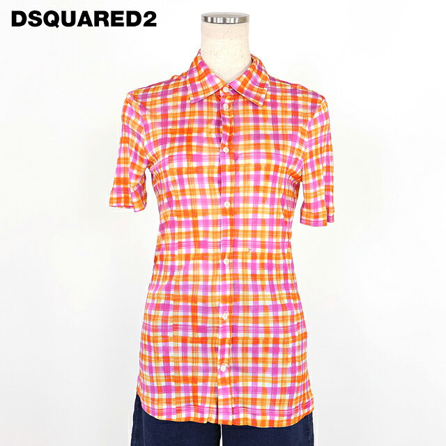 DSQUARED2 ディースクエアード　金ボタン半袖ブラウス 楽天市場】ディースクエアード（シャツ・ブラウス｜トップス