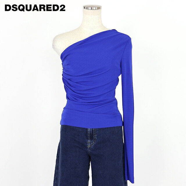 樂天商城 - ディースクエアード（DSQUARED2）レディース ブラウス ブルー系 　長袖ワンショルトップス イタリア製 （サイズ/XS）*ds0027