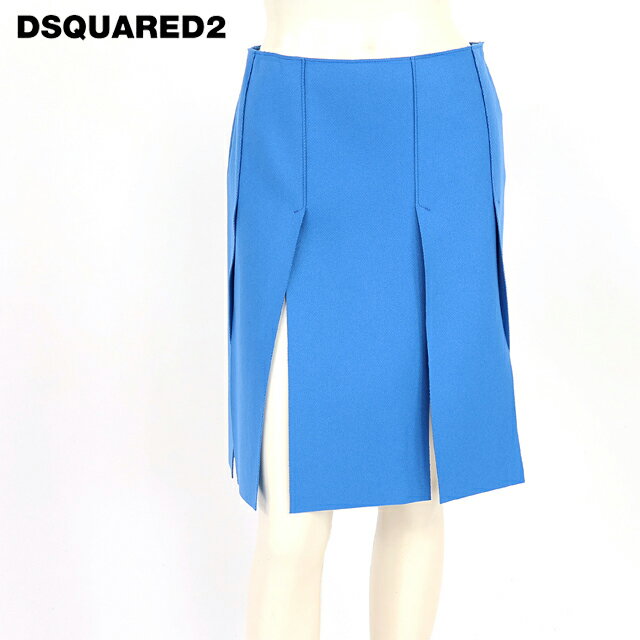乐天商城 - ディースクエアード（DSQUARED2）レディース ひざ丈スカート ブルー系 　ロングスリットデザインスカート イタリア製 （サイズ/38）*ds0051