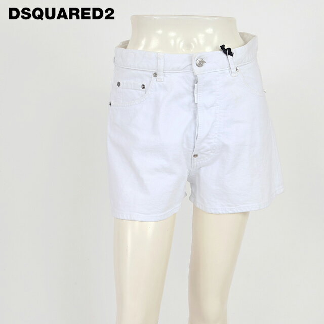 樂天商城 - ディースクエアード（DSQUARED2）レディース ショートパンツ ホワイト系 　カラーデニムショートパンツ イタリア製 （サイズ/34/36/38）*ds0059