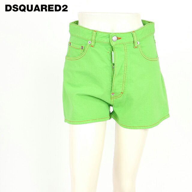 樂天商城 - ディースクエアード（DSQUARED2）レディース ショートパンツ グリーン系 　カラーデニムショートパンツ イタリア製 （サイズ/34/36）*ds0060