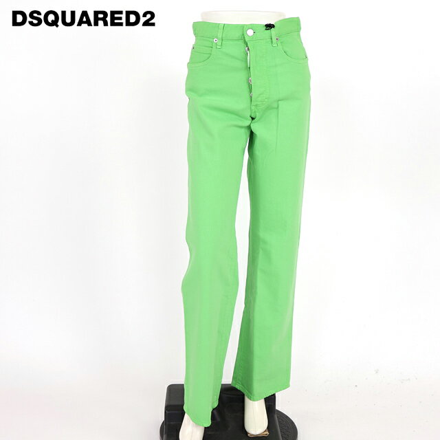 樂天商城 - ディースクエアード（DSQUARED2）レディース ストレートジーンズ グリーン系 　カラーデニムパンツ　ボタンフライ イタリア製 （サイズ/34）*ds0079