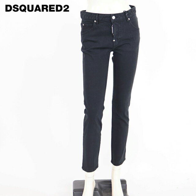 樂天商城 - ディースクエアード（DSQUARED2）レディース スキニージーンズ ブラック系 　カラーデニムパンツ　ボタンフライ イタリア製 （サイズ/36/38）*ds0083