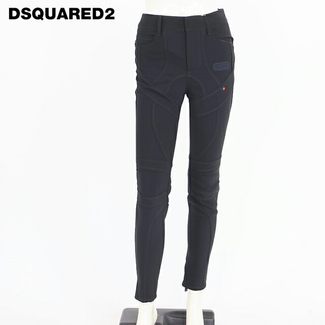乐天商城 - ディースクエアード（DSQUARED2）レディース ロングパンツ ブラック系 　切替デザインスキニーパンツ イタリア製 （サイズ/38）*ds0088