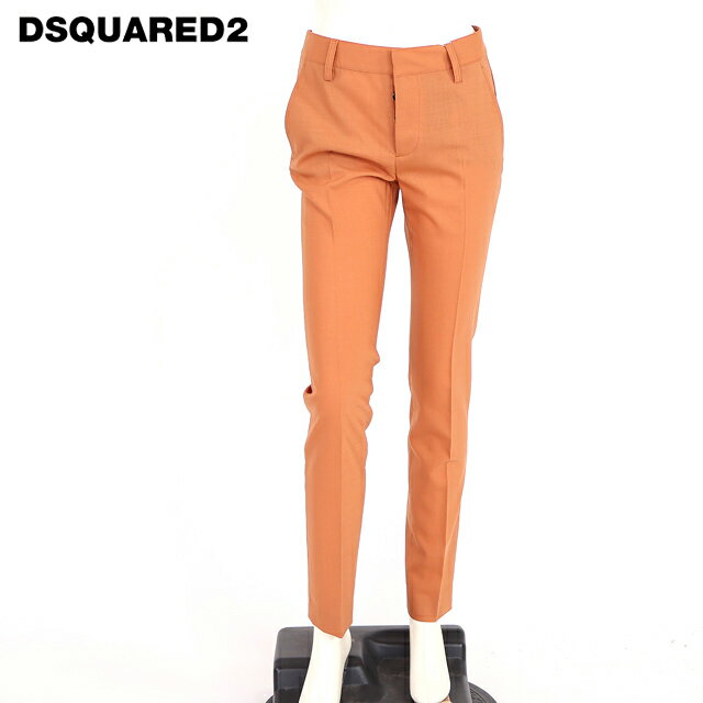 樂天商城 - ディースクエアード（DSQUARED2）レディース ロングパンツ オレンジ系 　センタープレススラックスパンツ イタリア製 （サイズ/36/38）*ds0099
