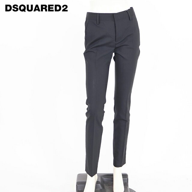樂天商城 - ディースクエアード（DSQUARED2）レディース ロングパンツ ブラック系 　センタープレススラックスパンツ イタリア製 （サイズ/36/38/40）*ds0100
