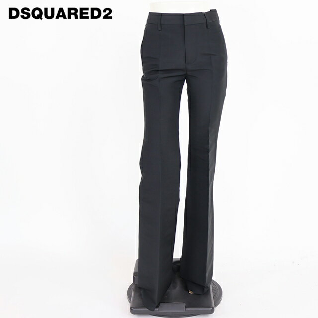 ディースクエアード（DSQUARED2）レディース ロングパンツ ブラック系 　センタープレスブーツカットパンツ イタリア製 （サイズ/36）*ds0114