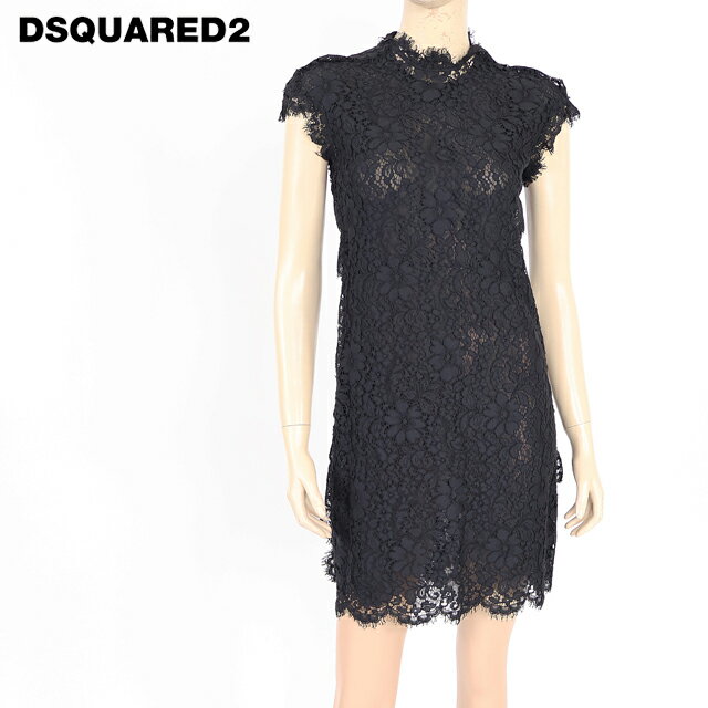 樂天商城 - ディースクエアード（DSQUARED2）レディース ドレス ブラック系 　総レースワンピース イタリア製 （サイズ/40）*ds0162