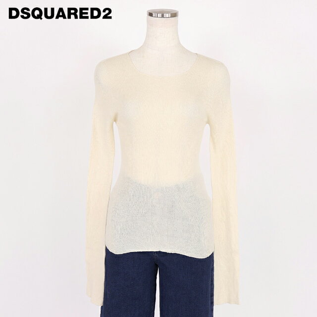 樂天商城 - ディースクエアード（DSQUARED2）レディース 長袖ニット ホワイト系 タイトリブニット イタリア製 （サイズ/XS）*ds1003