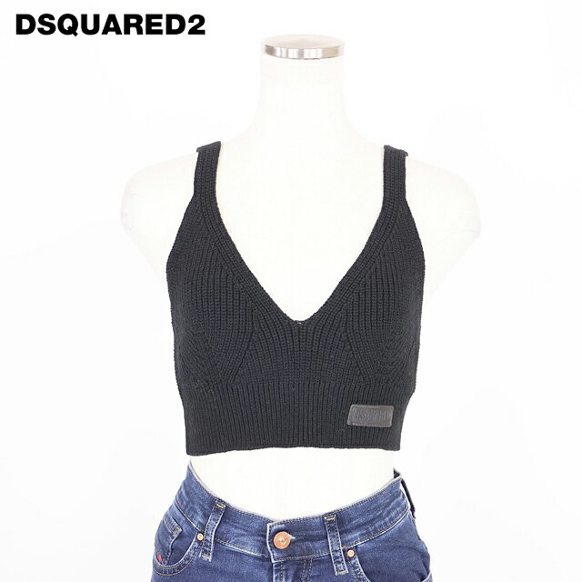 樂天商城 - ディースクエアード（DSQUARED2）レディース ニット ブラック系 リブニットブラトップス イタリア製 （サイズ/XS）*ds1017