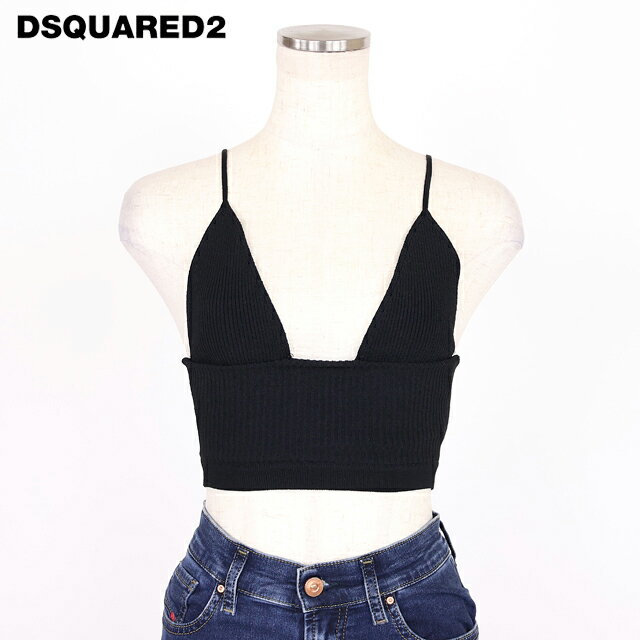 乐天商城 - ディースクエアード（DSQUARED2）レディース ニット ブラック系 リブニットブラトップス イタリア製 （サイズ/XXS/XS）*ds1019